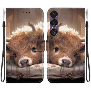 For Sony Xperia 1 VII Crystal Texture Colored Drawing Leather Phone Case(Calf)