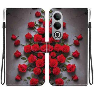 For OnePlus Nord CE4 Crystal Texture Colored Drawing Leather Phone Case(Red Roses)