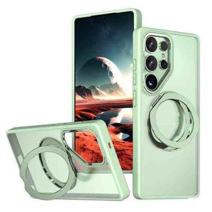 For Samsung Galaxy S25 Ultra 5G kalebol MagSafe Metal Ring Holder Phone Case(Avocado Green)