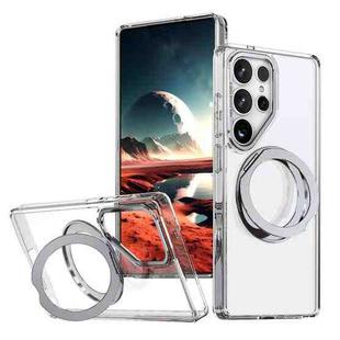 For Samsung Galaxy S25 Ultra 5G kalebol MagSafe Metal Ring Holder Phone Case(Transparent)