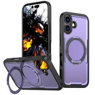 For iPhone 17 kalebol Metal 360 Degree Rotation Holder MagSafe Phone Case(Purple)