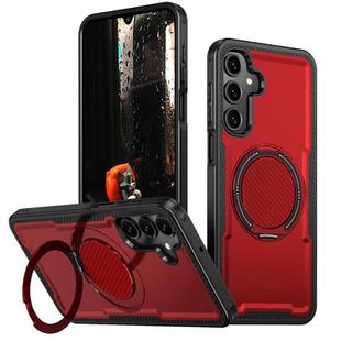 For Samsung Galaxy A16 5G kalebol Metal 360 Degree Rotation Holder MagSafe Phone Case(Red)