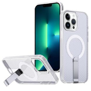 For iPhone 13 Pro Max kalebol Honeycomb Cooling MagSafe Holder Phone Case(Frosted Transparent)