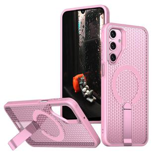 For Samsung Galaxy A05s kalebol Honeycomb Cooling MagSafe Holder Phone Case(Pink)