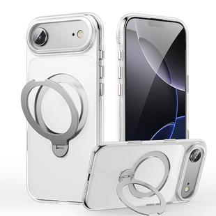 For iPhone 17 Air Gear-Style Stress Relief 360 Rotation Holder MagSafe Phone Case(Transparent)