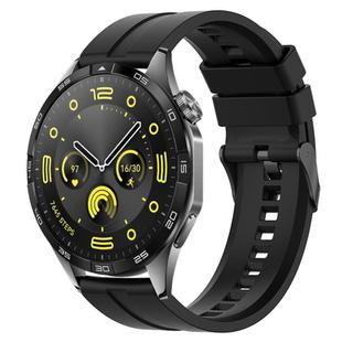 20mm For Amazfit Active 2 / GTS4 Mini xDfind Silicone Black Buckle Watch Band(Black)