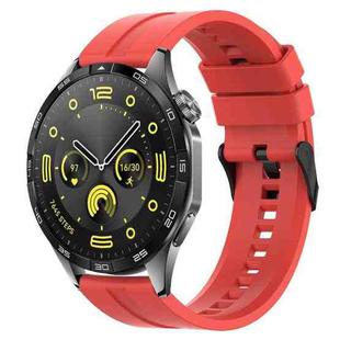 20mm For Amazfit Active 2 / GTS4 Mini xDfind Silicone Black Buckle Watch Band(Red)