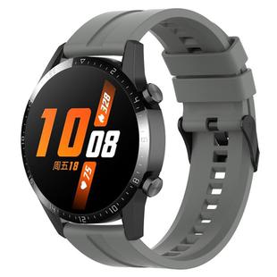 22mm For Huawei Watch GT5 / GT5 Pro xDfind Silicone Black Buckle Watch Band(Dark Grey)