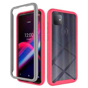 For T-Mobile REVVL 4+ Starry Sky Solid Color Series Shockproof PC + TPU Protective Case(Red)