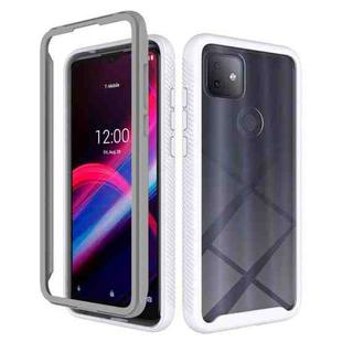 For T-Mobile REVVL 4+ Starry Sky Solid Color Series Shockproof PC + TPU Protective Case(White)