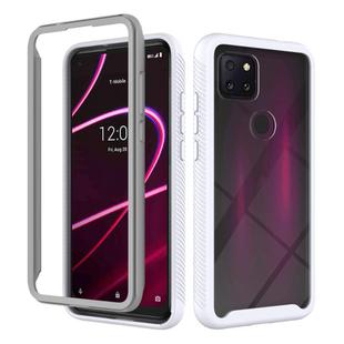 For T-Mobile REVVL 5G Starry Sky Solid Color Series Shockproof PC + TPU Protective Case(White)