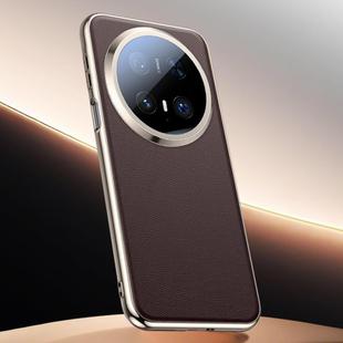 For Huawei Mate 70 Pro Skin Feel Leather Texture Cooling Phone Case(Brown)
