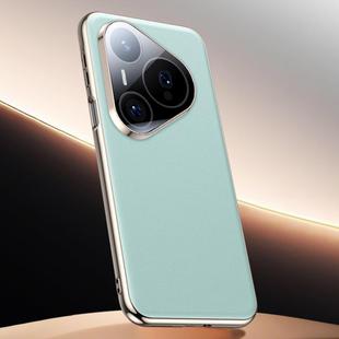 For Huawei Pura 70 Skin Feel Leather Texture Cooling Phone Case(Cyan-blue)