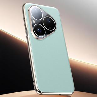 For Huawei Pura 80 5G Skin Feel Leather Texture Cooling Phone Case(Cyan-blue)