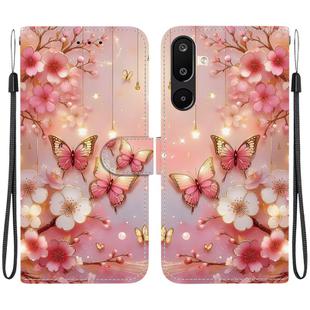 For Samsung Galaxy M16 5G / F16 5G / M36 5G Crystal Texture Colored Drawing Leather Phone Case(Lantern Butterflies)