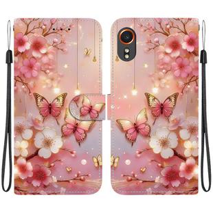 For Samsung Galaxy XCover7 5G Crystal Texture Colored Drawing Leather Phone Case(Lantern Butterflies)