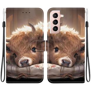For Samsung Galaxy S21 FE 5G Crystal Texture Colored Drawing Leather Phone Case(Calf)