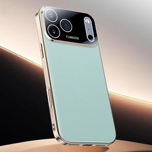 For iPhone 17 Pro Max Skin Feel Leather Texture Cooling Phone Case(Cyan-blue)