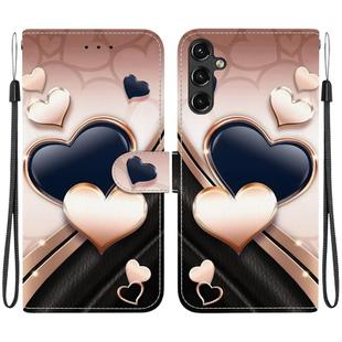 For Samsung Galaxy A14 4G / 5G Crystal Texture Colored Drawing Leather Phone Case(Love Heart)