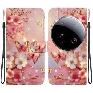 For Xiaomi 15 Ultra Crystal Texture Colored Drawing Leather Phone Case(Lantern Butterflies)