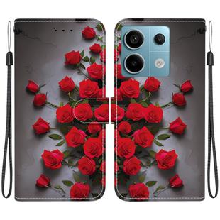For Redmi Note 13 Pro 5G / Xiaomi Poco X6 Crystal Texture Colored Drawing Leather Phone Case(Red Roses)