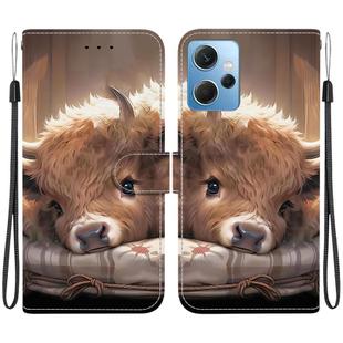 For Redmi Note 12 4G Global Crystal Texture Colored Drawing Leather Phone Case(Calf)
