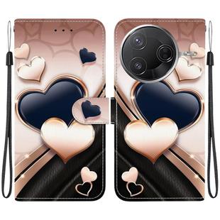 For Redmi K80 / K80 Pro / Xiaomi Poco F7 Pro Crystal Texture Colored Drawing Leather Phone Case(Love Heart)