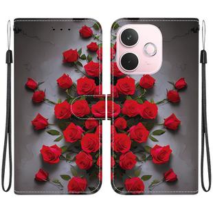 For OPPO A5 Pro 4G / 5G Global Crystal Texture Colored Drawing Leather Phone Case(Red Roses)