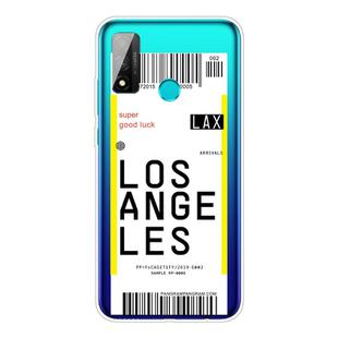 For Huawei P Smart 2020 Boarding Card Series Pattern TPU Protective Case(Los Angeles)