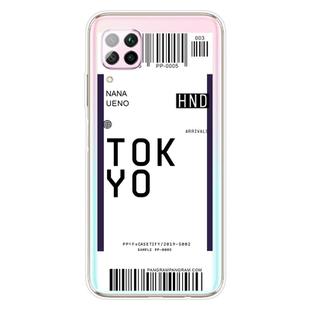 For Huawei P40 Lite 4G Boarding Card Series Pattern TPU Protective Case(Tokyo)