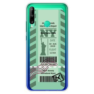For Huawei P40 Lite E Boarding Card Series Pattern TPU Protective Case(Green New York)