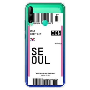 For Huawei P40 Lite E Boarding Card Series Pattern TPU Protective Case(Flag Seoul)
