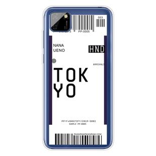 For Huawei Y5P 2020 Boarding Card Series Pattern TPU Protective Case(Tokyo)