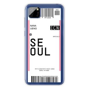 For Huawei Y5P 2020 Boarding Card Series Pattern TPU Protective Case(Seoul)