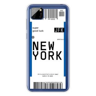 For Huawei Y5P 2020 Boarding Card Series Pattern TPU Protective Case(New York)