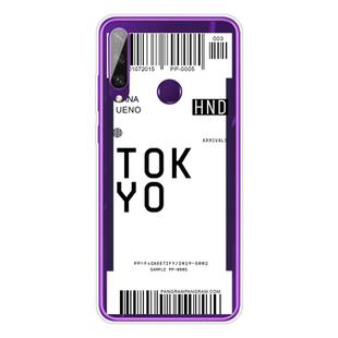 For Huawei Y6P 2020 Boarding Card Series Pattern TPU Protective Case(Tokyo)