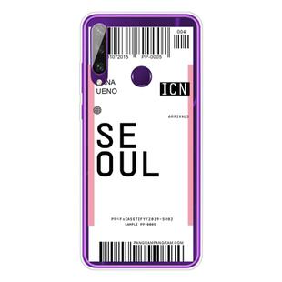 For Huawei Y6P 2020 Boarding Card Series Pattern TPU Protective Case(Seoul)