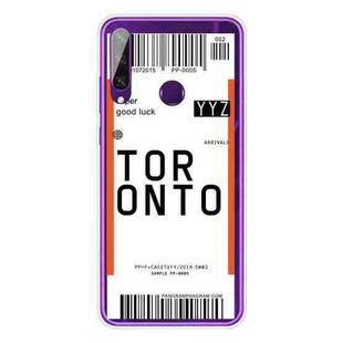 For Huawei Y6P 2020 Boarding Card Series Pattern TPU Protective Case(Toronto)