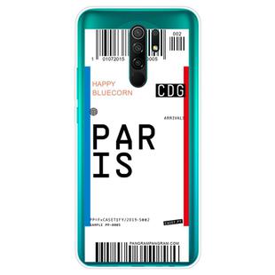 For Xiaomi Redmi 9 Boarding Card Series Pattern TPU Protective Case(Paris)