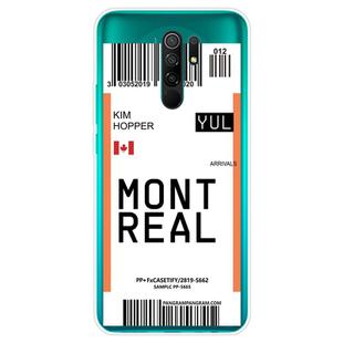For Xiaomi Redmi 9 Boarding Card Series Pattern TPU Protective Case(Montreal)