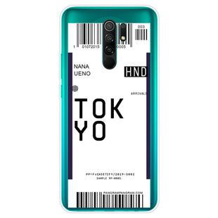 For Xiaomi Redmi 9 Boarding Card Series Pattern TPU Protective Case(Tokyo)