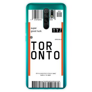 For Xiaomi Redmi 9 Boarding Card Series Pattern TPU Protective Case(Toronto)