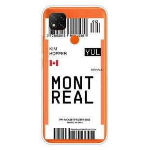 For Xiaomi Redmi 9C Boarding Card Series Pattern TPU Protective Case(Montreal)