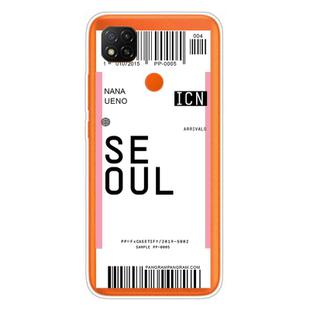For Xiaomi Redmi 9C Boarding Card Series Pattern TPU Protective Case(Seoul)