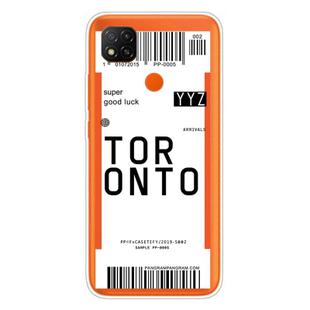 For Xiaomi Redmi 9C Boarding Card Series Pattern TPU Protective Case(Toronto)