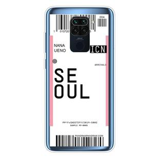 For Xiaomi Redmi Note 9 Boarding Card Series Pattern TPU Protective Case(Seoul)