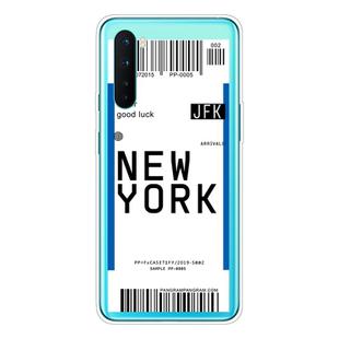 For OnePlus Nord Boarding Card Series Pattern TPU Protective Case(New York)