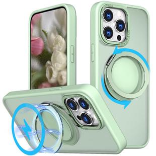 For iPhone 15 Pro Kalebol 360-degree Rotating MagSafe Magnetic Holder Phone Case(Avocado Green)