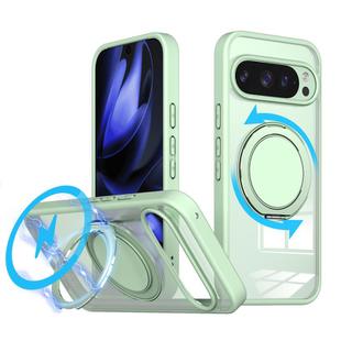 For Google Pixel 10 Pro Kalebol 360-degree Rotating MagSafe Magnetic Holder Phone Case(Avocado Green)