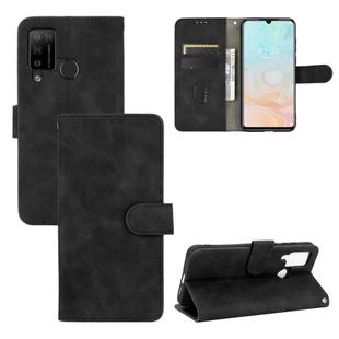 For DOOGEE N20 Pro Solid Color Skin Feel Magnetic Buckle Horizontal Flip Calf Texture PU Leather Case with Holder & Card Slots & Wallet(Black)